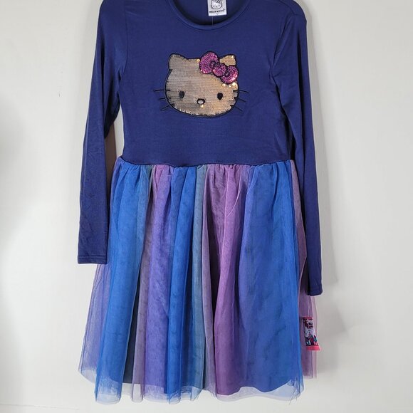 Hello Kitty Girls' Long-Sleeve Tulle Dress - Size 12 - Picture 6 of 10